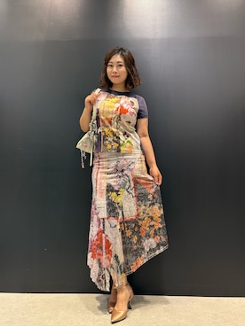 「Desigual（デシグアル）のアイテム」を使った、Desigual 名古屋 STAFFさん（レディース・160cm）の夏コーディネート