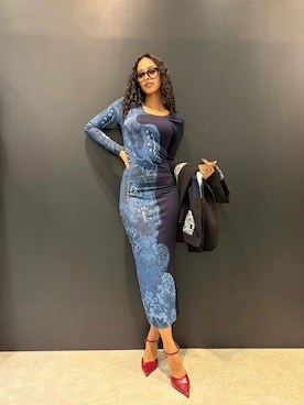 「アイテム（ジャケット/アウター）」を使った、Desigual 名古屋 STAFFさん（レディース・170cm）の夏コーディネート