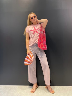 「アイテム（帽子）」を使った、Desigual 名古屋 STAFFさん（レディース・170cm）の夏コーディネート