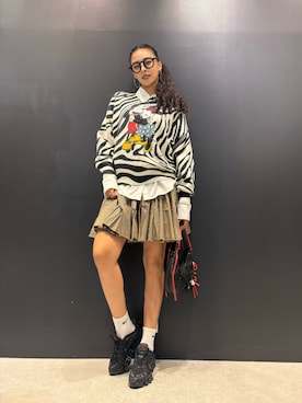 「Desigual（デシグアル）のアイテム」を使った、Desigual 名古屋 STAFFさん（レディース・165cm）の夏コーディネート