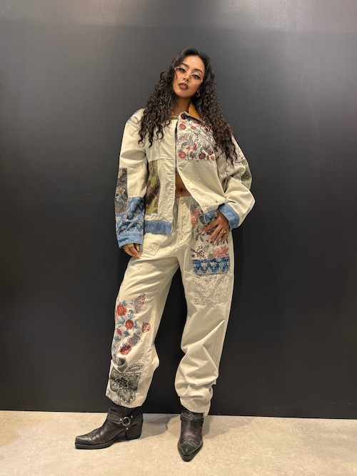 パッチワーク ジップアップ ジャケット（ブルゾン）｜Desigual
