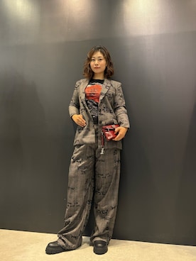 「Desigual（デシグアル）のアイテム（トップス）」を使った、Desigual 名古屋 STAFFさん（レディース・160cm）の夏コーディネート