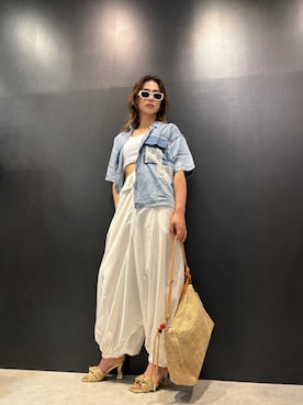 「Desigual（デシグアル）のアイテム」を使った、Desigual 名古屋 STAFFさん（レディース・170cm）の夏コーディネート