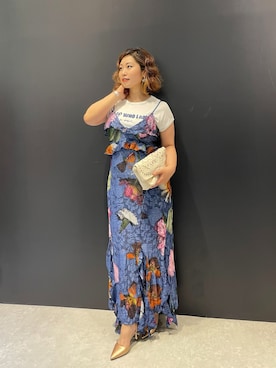 「Desigual（デシグアル）のアイテム（ワンピース/ドレス）」を使った、Desigual 名古屋 STAFFさん（レディース・160cm）の夏コーディネート