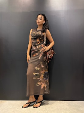 「Desigual（デシグアル）のアイテム」を使った、Desigual 名古屋 STAFFさん（レディース・165cm）の夏コーディネート