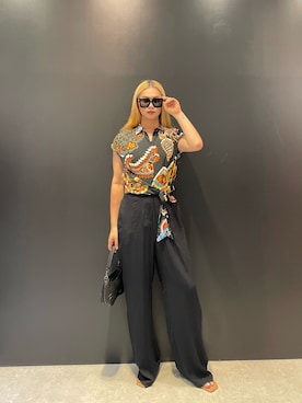 「Desigual（デシグアル）のアイテム」を使った、Desigual 名古屋 STAFFさん（レディース・165cm）の夏コーディネート