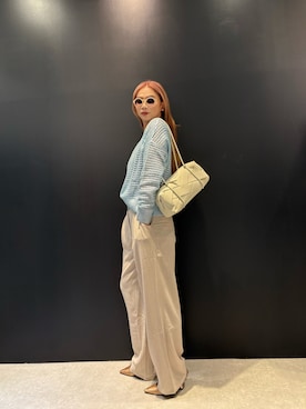 「透かし編みニット」｜Desigual 名古屋 STAFFさん（レディース・170cm）の夏コーディネート