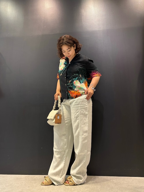 Desigual（デシグアル） ブラウス シャツ 夏 半袖 トロピカルプリント