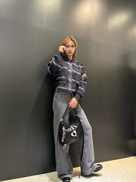 「アイテム（テーラードジャケット）」を使った、Desigual 名古屋 STAFFさん（レディース・165cm）の冬コーディネート