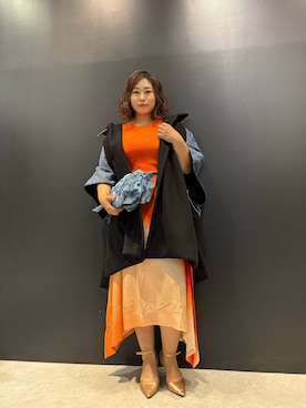 「Desigual（デシグアル）のアイテム」を使った、Desigual 名古屋 STAFFさん（レディース・160cm）の夏コーディネート
