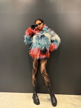 「ファーコート」｜Desigual 名古屋 STAFFさん（レディース・165cm）の秋コーディネート