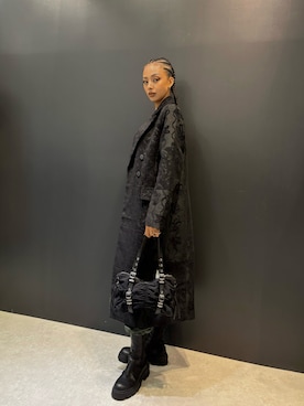 「アイテム（チェスターコート）」を使った、Desigual 名古屋 STAFFさん（レディース・165cm）の秋コーディネート