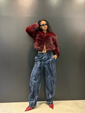 「アイテム（その他アウター）」を使った、Desigual 名古屋 STAFFさん（レディース・165cm）の秋コーディネート
