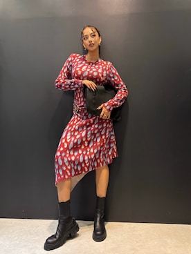 「アイテム（ワンピース/ドレス）」を使った、Desigual 名古屋 STAFFさん（レディース・165cm）の秋コーディネート
