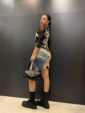 「Desigual（デシグアル）のアイテム」を使った、Desigual 名古屋 STAFFさん（レディース・170cm）の春コーディネート