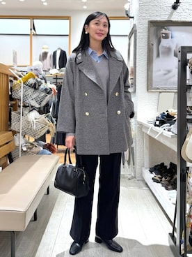 「アイテム（チェスターコート）」を使った、mahokurumaさん（レディース・172cm・30代）の秋コーディネート