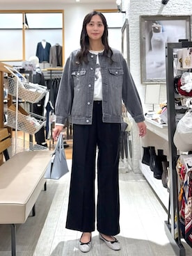 「アイテム（バレエシューズ）」を使った、mahokurumaさん（レディース・172cm）の秋コーディネート