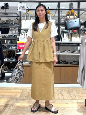 「アイテム（スカート）」を使った、mahokurumaさん（レディース・172cm）の夏コーディネート