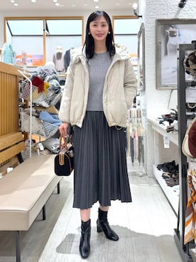 「アイテム（ボストンバッグ）」を使った、mahokurumaさん（レディース・172cm・30代）の秋コーディネート