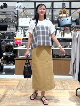 「アイテム（キャミソール）」を使った、mahokurumaさん（レディース・172cm）の夏コーディネート
