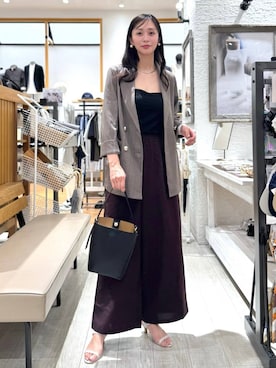 「GLOBAL WORK（グローバルワーク）のアイテム（テーラードジャケット）」を使った、mahokurumaさん（レディース・172cm）の秋コーディネート