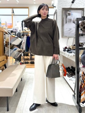 「アイテム（ストール/ショール）」を使った、mahokurumaさん（レディース・172cm・30代）の冬コーディネート