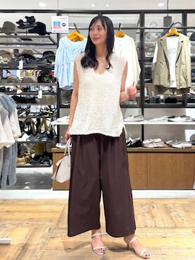 「アイテム（ベスト）」を使った、mahokurumaさん（レディース・172cm）の夏コーディネート