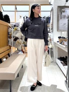 「アイテム（ローファー）」を使った、mahokurumaさん（レディース・172cm・30代）の秋コーディネート