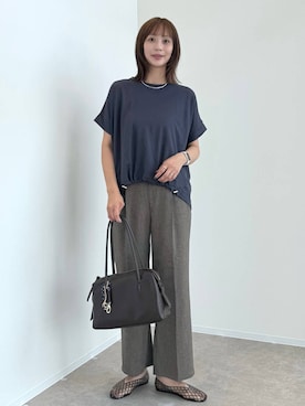 「GLOBAL WORK（グローバルワーク）のアイテム（サンダル）」を使った、mahokurumaさん（レディース・172cm）の秋コーディネート