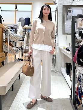 「アイテム（ボストンバッグ）」を使った、mahokurumaさん（レディース・172cm）の秋コーディネート