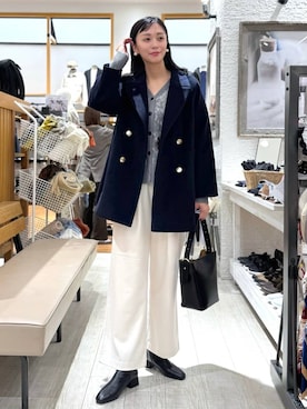 「アイテム（チェスターコート）」を使った、mahokurumaさん（レディース・172cm・30代）の秋コーディネート