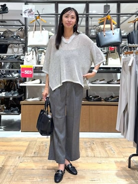 「アイテム（ローファー）」を使った、mahokurumaさん（レディース・172cm・30代）の夏コーディネート