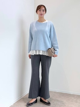 「GLOBAL WORK（グローバルワーク）のアイテム（バレエシューズ）」を使った、mahokurumaさん（レディース・172cm）の秋コーディネート