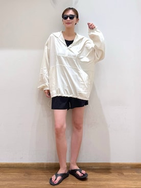 「GLOBAL WORK（グローバルワーク）のUVカットアソートサングラス/631791（サングラス、ブラック系）」を使った、mahokurumaさん（レディース）の夏コーディネート