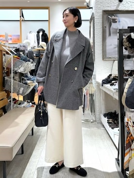 「アイテム（チェスターコート）」を使った、mahokurumaさん（レディース・172cm・30代）の秋コーディネート