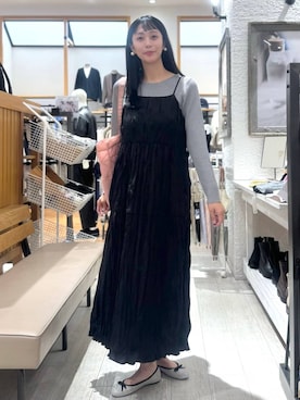 「アイテム（バレエシューズ）」を使った、mahokurumaさん（レディース・172cm・30代）の秋コーディネート