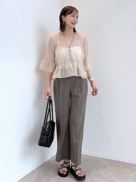 「GLOBAL WORK（グローバルワーク）のアイテム（アクセサリー）」を使った、mahokurumaさん（レディース・172cm）の夏コーディネート
