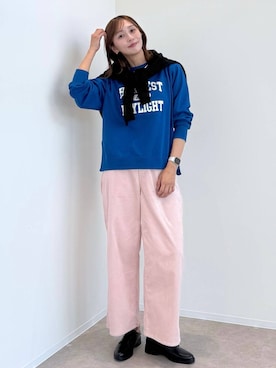 「アイテム（スウェット）」を使った、mahokurumaさん（レディース・172cm・30代）の秋コーディネート