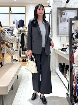 「アイテム（テーラードジャケット）」を使った、mahokurumaさん（レディース・172cm）の秋コーディネート