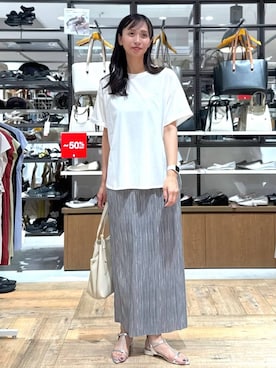 「アイテム（スカート）」を使った、mahokurumaさん（レディース・172cm）の夏コーディネート