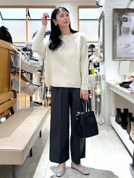 「アイテム（バレエシューズ）」を使った、mahokurumaさん（レディース・172cm・30代）の秋コーディネート