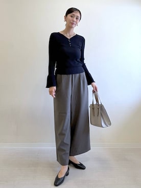 「アイテム（ニット/セーター）」を使った、mahokurumaさん（レディース・172cm・30代）の夏コーディネート