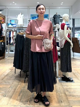 「高見え」｜「アイテム（アクセサリー）」を使った、mahokurumaさん（レディース・172cm）の夏コーディネート