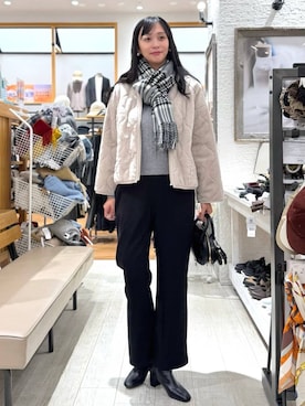 「アイテム（ブルゾン）」を使った、mahokurumaさん（レディース・172cm・30代）の秋コーディネート