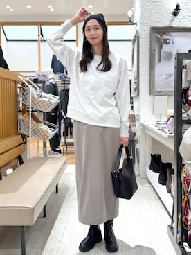 「撥水」｜「アイテム（ニットキャップ/ビーニー）」を使った、mahokurumaさん（レディース・172cm）の秋コーディネート