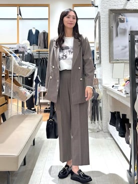 「アイテム（テーラードジャケット）」を使った、mahokurumaさん（レディース・172cm・30代）の秋コーディネート