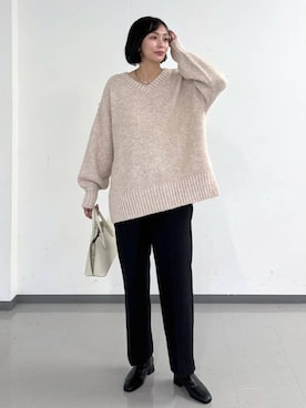 「アイテム（ネックレス）」を使った、mahokurumaさん（レディース・172cm・30代）の冬コーディネート