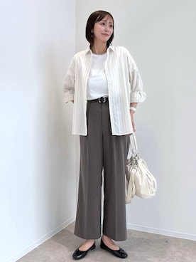 「GLOBAL WORK（グローバルワーク）のアイテム（シューズ）」を使った、mahokurumaさん（レディース・172cm）の春コーディネート