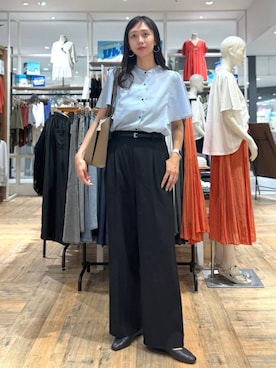 「GLOBAL WORK（グローバルワーク）のらくっション撥水フィットパンプス/135895（パンプス）」を使った、mahokurumaさん（レディース・172cm・30代）の夏コーディネート