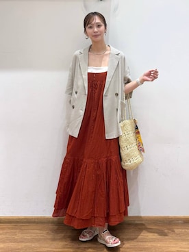 「GLOBAL WORK（グローバルワーク）のアイテム（アクセサリー）」を使った、mahokurumaさん（レディース・172cm）の夏コーディネート